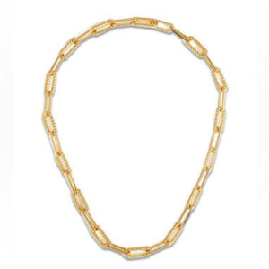 Missoma Coterie 18k Gold Plated Chain Necklace Mixed Link Statement Chain w Box